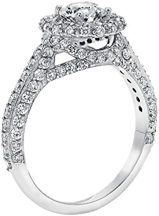 IGI Certified 14k white-gold Round Cut Diamond Engagement Ring (1.98 cttw, F Color, SI2 Clarity)