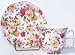 Pink Newport Rose Chintz Fine Porcelain Cup and Saucer