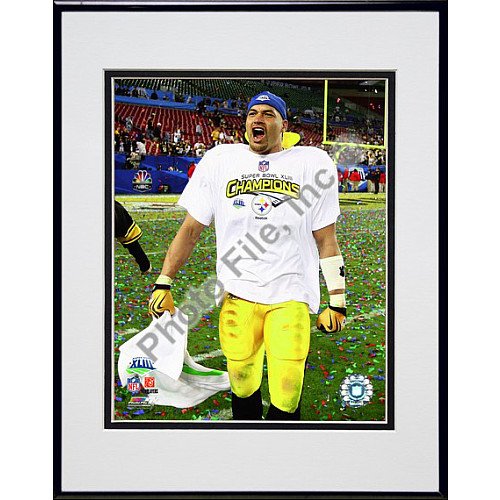 Photo File Pittsburgh Steelers James Farrior Super Bowl XLIII Celebration Framed Photo