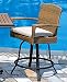 Alfresco Home 44-2067 Mackinac Swivel Bar Chair-w-Cushions Specify Fabric