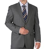 Tasso Elba Pinstriped Grey 2 Button Suit