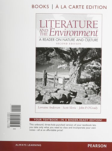 Literature and the Environment: A Reader on Nature and Culture, Books a la Carte Edition Plus MyLiteratureLab -- Access Card Package (2nd Edition)