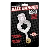 Pipedream Products Vibrating Ball Banger Cock Ring, Clear
