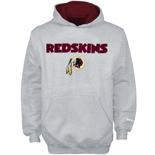 Reebok Washington Redskins Youth Ash Sportsman Hoody Sweatshirt (X-Large)