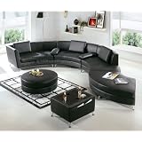 51JBsJeXRdL. SL160 AA160  Black Leather Sectional