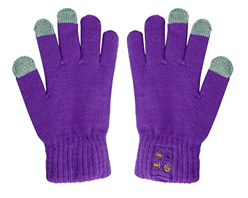 BicycleStore® 1 Pair Bluetooth Talking Glove Touch Screen Gloves Winter Warmer for Men Women Built-In Speaker and Microphone Hand Gesture for Creative Answer (purple)