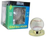 Baseball Display Case - Baseball Holder With Gold Base By Ultra Pro