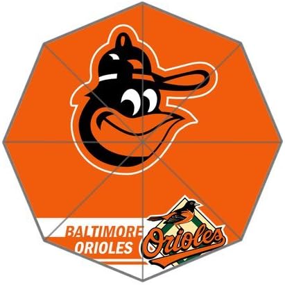 MLB Baltimore Orioles Auto Portable Aluminum Foldable Rain Umbrella (Sunny Umbrella)