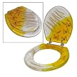 Yellow and Clear Butterfly Toilet Seat