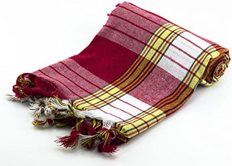 Pestemal Bath Beach Yoga Sarong Gym Spa Sauna Yacht Pool Purple Turkish Peshtemal Towel 31 x 70 " (Red)