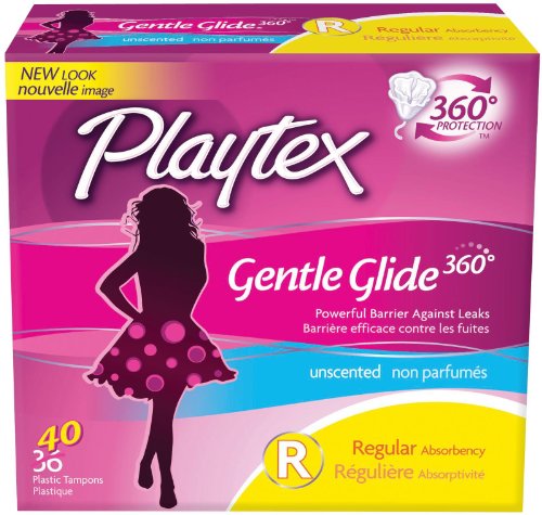 Playtex Gentle Glide Unscented Regular Tampons 40 ct