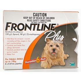 Frontline Plus Small Dog, 6 Pack, Orange, Fleas & Ticks