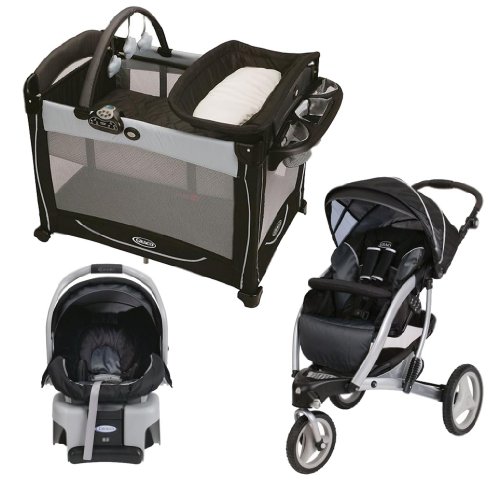 Graco Trekko 3Wheel Stroller & Car Seat Travel System with Pack N Play