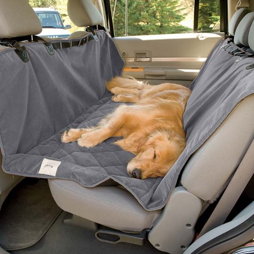 Deluxe Microfiber Car Hammock And Bucket Seat Protector / Bucket Seat Saver, Gray