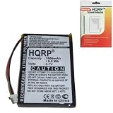 HQRP 1500mAh Battery compatible with Garmin Nuvi 600 / 610 / 610T / 650 GPS Replacement plus HQRP Universal Screen Protector