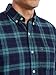 Mens 100% Cotton Flannel Shirt - [Navy-Green Plaid]- Medium