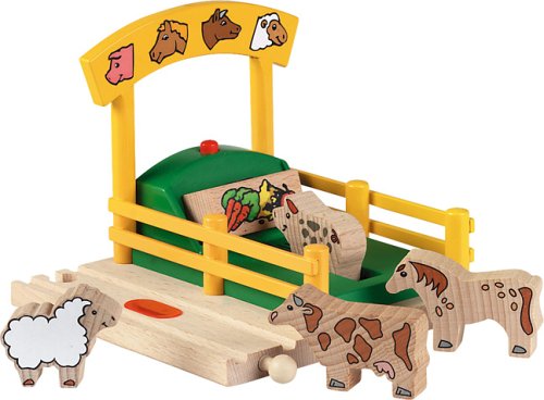 Childrens Toyshop  Toys : BRIO 33679 Wooden Railway System: Animal Yard