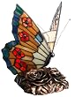 Quoizel Orange Butterfly Tiffany 1 Light Accent Lamp