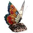 Quoizel Orange Butterfly Tiffany 1 Light Accent Lamp