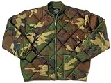 Woodland Camouflage Diamond Quilted Flight Jacket