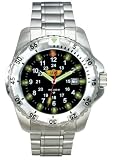 Uzi Men's Uzi-032-T The Defender Tritium H3 Silver Titanium Strap Watch