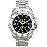 Uzi Men's Uzi-032-T The Defender Tritium H3 Silver Titanium Strap Watch