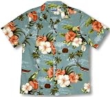 Anthurium Hibiscus Men's Hawaiian Aloha Shirt