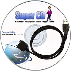 USB Data Cable Kit for Motorola - A630, A830, A835, A840, A845, A860, A920, A1000, E815,E815m, ROKR E1 T720, T730c, V60, V265, V300, V300m, V330, V557, V710, MPx220 and more plus Super CD