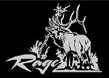 Rage Upstream Images Silver Vinyl Wildlife Car Truck Window Decal Sticker