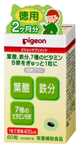ピジョンサプリメント 葉酸プラス 60粒