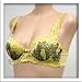  : Venus $55 Yellow Mesh Band Floral Demi Bra #2357