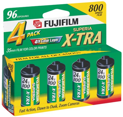 Fujifilm Superia 800 Speed 24 Exposure 35mm Film (4 Pack)