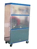 Rugged Buddy BDB48 Blue Diamond 30-Inch Long by 16-Inch Wide by 54-Inch High Storage Cart with 4 Casters and 3 Hideaway Lockable Doors