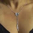 0.80 Carat Sapphire and Diamond Necklace