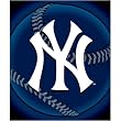 New York Yankees Light Weight Fleece MLB Blanket (Flashball Series) (50x60")"