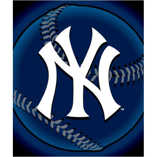 New York Yankees Light Weight Fleece MLB Blanket (Flashball Series) (50x60 )