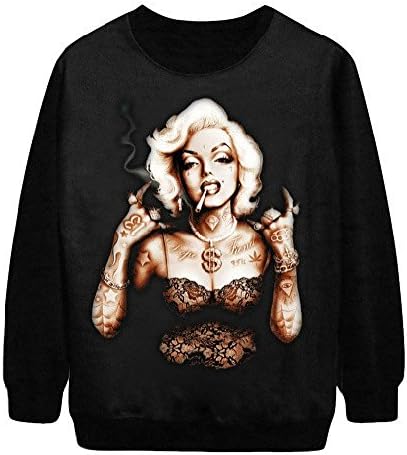Women Sexy Nurse Print Pullovers Autumn Sweatshirts Punk Hoodies PG49