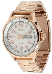 Fossil Women's AM4334 Maddox Rose Gold Mother-of-Pearl Dial Watch
