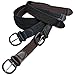 Luxury Divas Black Navy Blue Brown 3 Pack Braided Elastic Belts