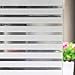 Bloss Window Film Office White Stripe Window Decal Window Paper Staic Cling Window Tint, 23.6' x 78.7'