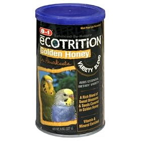 8in1 Parakeet eCOTRITION Golden Honey Snack (Canister), 8-Ounce by 8 in 1