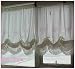 Victorian WhiteRuffle Adjustable Balloon Curtain w/lace