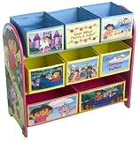 Delta Luv Dora the Explorer Toy Organizer with Cloth Bins
