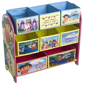 Delta Luv Dora the Explorer Toy Organizer with Cloth Bins by Delta