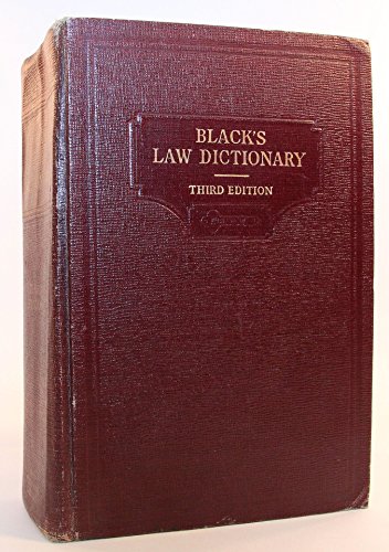 Black's Law Dictionary Third Edition