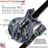 Camouflage Blue Skin by WraptorSkinz TM fits Nintendo Wii Guitar Hero III ( ....
