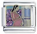 Pregnant Woman Italian Charms Bracelet Link