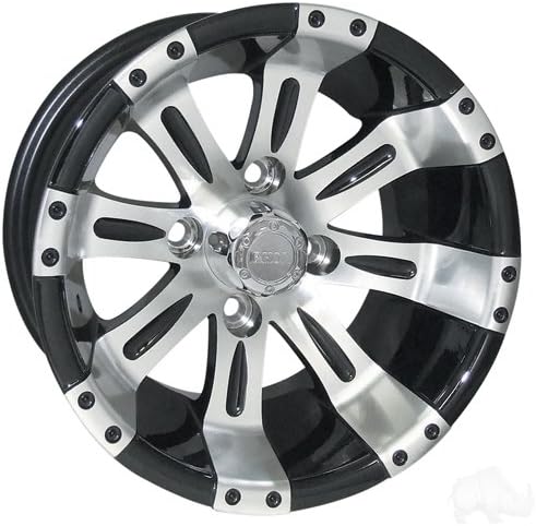 12" Vegas Golf Cart Wheels and Low Profile Tires Combo Set of 4