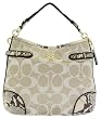 Coach Signature Colette Shoulder Hobo Bag Purse Tote 16408 with Python Leather Trim