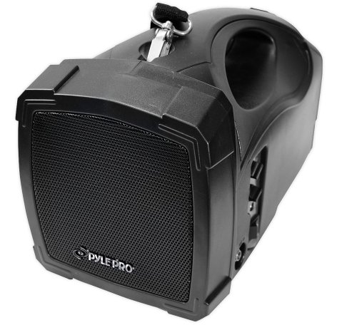PYLE-PRO PWMA150 Portable PA Wireless Speaker System Amplifier with Belt Pack Lavalier, Headset with Two Microphone Inputs